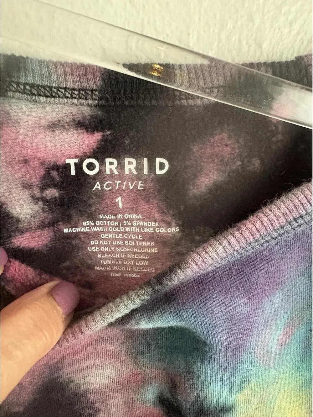 Torrid | Comfy Soft Loungewear Shorts Set Black Pink Blue Tie Dyed Size 1X - Picture 7 of 9